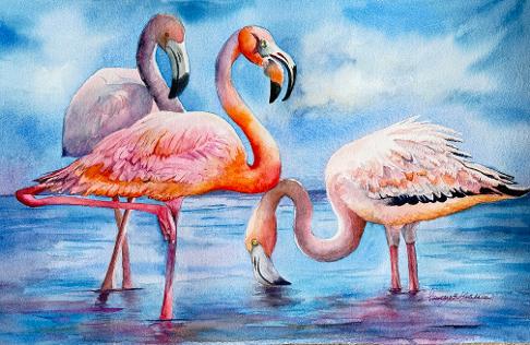 THREE FLAMINGOS WILL BE IN THE ANNUAL